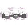 Set de sofás de jardín 9 pzas y cojines ratán sintético marrón by , Garden sets - Ref: Foro24-3222972, Price: 584,58 €, Disco...