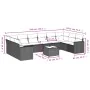 Set de sofás de jardín 11 pzas y cojines ratán sintético negro by , Garden sets - Ref: Foro24-3219467, Price: 827,25 €, Disco...