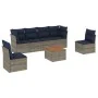 Set de sofás de jardín 7 pzas con cojines ratán sintético gris von , Gartensets - Ref: Foro24-3255886, Preis: 475,42 €, Rabat...