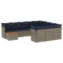 Set mit 11 Gartensofas und Kissen Kunstrattangrau von , Gartensets - Ref: Foro24-3256180, Preis: 775,57 €, Rabatt: %