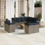 Set sofás de jardín con cojines 12 piezas ratán sintético gris by , Garden sets - Ref: Foro24-3256278, Price: 976,74 €, Disco...