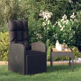 Sillón reclinable de jardín con cojines ratán sintético negro von , Gartenstühle - Ref: Foro24-319546, Preis: 184,68 €, Rabat...