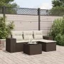 Set comedor de jardín 5 piezas y cojines ratán sintético marrón von , Modulare Sofas für den Außenbereich - Ref: Foro24-32224...