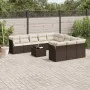 Set de sofás de jardín y cojines 12 pzas ratán sintético marrón by , Garden sets - Ref: Foro24-3218423, Price: 767,29 €, Disc...