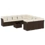 Set de sofás de jardín y cojines 12 pzas ratán sintético marrón by , Garden sets - Ref: Foro24-3218423, Price: 767,29 €, Disc...