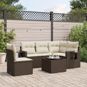 Set sofás de jardín 6 piezas y cojines ratán sintético marrón von , Gartensets - Ref: Foro24-3220182, Preis: 407,76 €, Rabatt: %