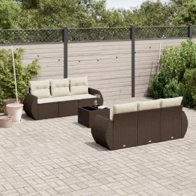 Juego de sofás de jardín 7 piezas con cojines ratán PE marrón by , Garden sets - Ref: Foro24-3253450, Price: 515,99 €, Discou...