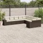 Set de sofás de jardín 10 pzas y cojines ratán sintético marrón by , Garden sets - Ref: Foro24-3255450, Price: 640,84 €, Disc...