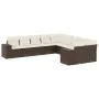 Set de sofás de jardín 10 pzas y cojines ratán sintético marrón by , Garden sets - Ref: Foro24-3255450, Price: 640,84 €, Disc...