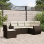 Set comedor de jardín 5 piezas y cojines ratán sintético marrón de , Conjuntos de jardín - Ref: Foro24-3221372, Precio: 375,7...