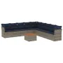 Set de sofás de jardín 10 pzas con cojines ratán sintético gris von , Gartensets - Ref: Foro24-3256026, Preis: 688,38 €, Raba...
