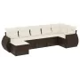 Juego de sofás de jardín 7 piezas con cojines ratán PE marrón von , Modulare Sofas für den Außenbereich - Ref: Foro24-3221682...