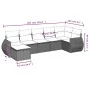 Juego de sofás de jardín 7 piezas con cojines ratán PE marrón von , Modulare Sofas für den Außenbereich - Ref: Foro24-3221682...