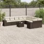 Set de sofás de jardín 11 pzas cojines ratán sintético marrón by , Garden sets - Ref: Foro24-3223122, Price: 726,57 €, Discou...