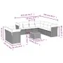 Set mit 11 Gartensofas und Kissen Kunstrattangrau von , Gartensets - Ref: Foro24-3256047, Preis: 745,51 €, Rabatt: %