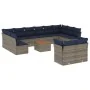 Set sofás de jardín con cojines 13 piezas ratán sintético gris by , Garden sets - Ref: Foro24-3256250, Price: 978,60 €, Disco...