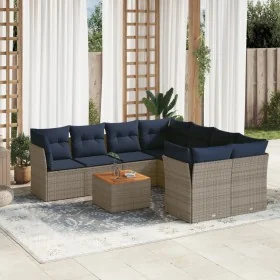 Set de sofás de jardín 9 pzas con cojines ratán sintético gris von , Gartensets - Ref: Foro24-3255865, Preis: 643,97 €, Rabat...