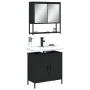 Juego de muebles de baño 2 pzas madera contrachapada negro by , Bathroom furniture - Ref: Foro24-3214660, Price: 103,68 €, Di...