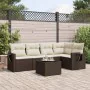 Set aus 6-teiligen Gartensofas und Kissen, synthetisches Rattanbraun von , Gartensets - Ref: Foro24-3252480, Preis: 422,27 €,...