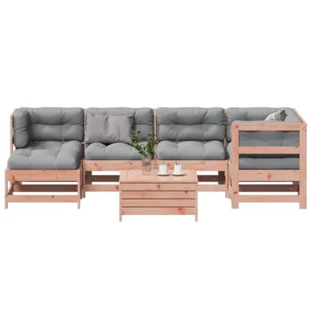 Juego de muebles jardín 7 pzas y cojines madera abeto Douglas de , Conjuntos de jardín - Ref: Foro24-3250914, Precio: 759,23 ...