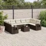 Set de sofás de jardín 10 pzas y cojines ratán sintético marrón von , Gartensets - Ref: Foro24-3220612, Preis: 652,37 €, Raba...