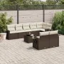 Set de sofás de jardín 9 pzas y cojines ratán sintético marrón de , Conjuntos de jardín - Ref: Foro24-3220432, Precio: 630,31...