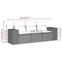 Set sofás de jardín 3 piezas y cojines ratán sintético marrón by , Modular outdoor sofas - Ref: Foro24-3222262, Price: 229,30...