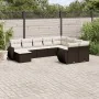 Set de sofás de jardín 10 pzas y cojines ratán sintético marrón by , Modular outdoor sofas - Ref: Foro24-3221862, Price: 671,...