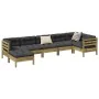 Set de sofás jardín 7 pzas con cojines madera pino impregnada by , Garden sets - Ref: Foro24-3299551, Price: 631,49 €, Discou...