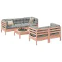Set de sofás jardín 6 pzas con cojines madera abeto Douglas by , Garden sets - Ref: Foro24-3299295, Price: 476,32 €, Discount: %