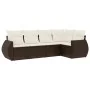 Set comedor de jardín 5 piezas y cojines ratán sintético marrón de , Conjuntos de jardín - Ref: Foro24-3221332, Precio: 375,7...