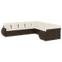 Set de sofás de jardín 10 pzas y cojines ratán sintético marrón von , Modulare Sofas für den Außenbereich - Ref: Foro24-32219...