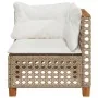 Sillón de esquina de jardín con cojines ratán sintético beige by , Outdoor sofas - Ref: Foro24-365925, Price: 107,18 €, Disco...