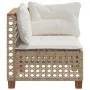 Sillón de esquina de jardín con cojines ratán sintético beige by , Outdoor sofas - Ref: Foro24-365925, Price: 107,18 €, Disco...