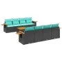 Set de sofás de jardín 9 pzas con cojines ratán sintético negro von , Gartensets - Ref: Foro24-3226659, Preis: 687,50 €, Raba...