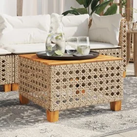 Mesa de jardín ratán sintético madera acacia beige 55x55x36 cm von , Gartentische - Ref: Foro24-365931, Preis: 65,62 €, Rabat...