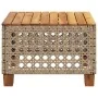 Mesa de jardín ratán sintético madera acacia beige 55x55x36 cm von , Gartentische - Ref: Foro24-365931, Preis: 66,44 €, Rabat...