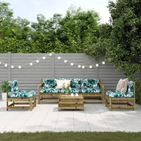 Juego de muebles jardín 6 pzas y cojines madera pino impregnada von , Gartensets - Ref: Foro24-3250743, Preis: 539,94 €, Raba...