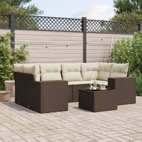 Juego de sofás de jardín 7 piezas con cojines ratán PE marrón von , Gartensets - Ref: Foro24-3254660, Preis: 502,88 €, Rabatt: %