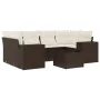 Juego de sofás de jardín 7 piezas con cojines ratán PE marrón by , Garden sets - Ref: Foro24-3254660, Price: 502,88 €, Discou...