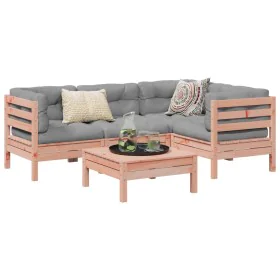 Set de sofás jardín 5 pzas con cojines madera abeto Douglas by , Garden sets - Ref: Foro24-3299428, Price: 365,25 €, Discount: %