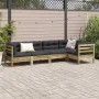 Set de sofás jardín 5 pzas con cojines madera pino impregnada von , Gartensets - Ref: Foro24-3299440, Preis: 489,83 €, Rabatt: %