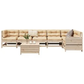 Juego de sofás de jardín 7 piezas madera maciza de pino by , Garden sets - Ref: Foro24-3250872, Price: 419,36 €, Discount: %
