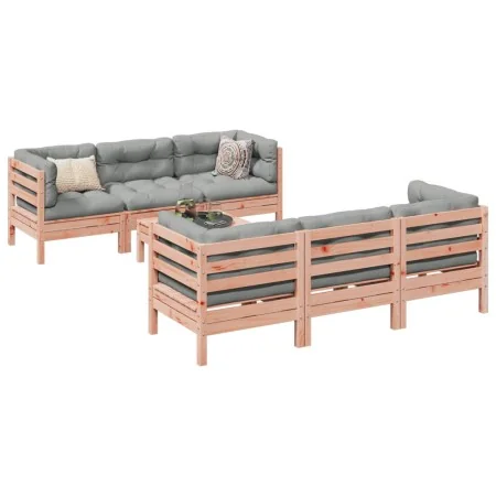 Set de sofás jardín 7 pzas con cojines madera abeto Douglas de , Conjuntos de jardín - Ref: Foro24-3299306, Precio: 574,45 €,...