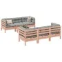 Set de sofás jardín 7 pzas con cojines madera abeto Douglas de , Conjuntos de jardín - Ref: Foro24-3299306, Precio: 574,45 €,...