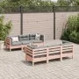 Set de sofás jardín 7 pzas con cojines madera abeto Douglas de , Conjuntos de jardín - Ref: Foro24-3299306, Precio: 574,45 €,...