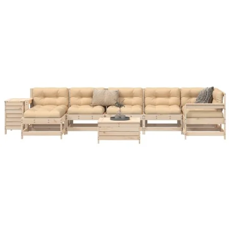 Juego de sofás de jardín 9 pzas madera maciza de pino von , Gartensets - Ref: Foro24-3250692, Preis: 482,27 €, Rabatt: %