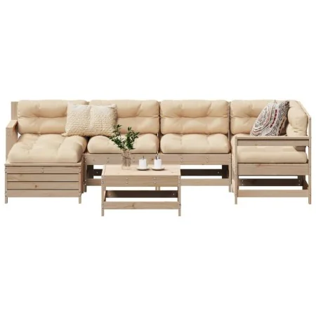 Juego de sofás de jardín 7 piezas madera maciza de pino by , Garden sets - Ref: Foro24-3250940, Price: 379,36 €, Discount: %