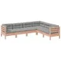 Set de sofás jardín 6 pzas con cojines madera abeto Douglas by , Garden sets - Ref: Foro24-3299461, Price: 514,54 €, Discount: %