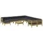 Set de sofás jardín 12 pzas con cojines madera pino impregnada by , Garden sets - Ref: Foro24-3299657, Price: 1,00 €, Discoun...
